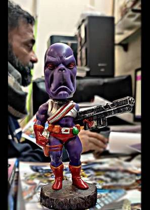 Raj Comics By Sanjay Gupta DOGA HAND PAINTED BOBBLE HEAD LIMITED EDITION Decorative Showpiece  -  2.5 cm
