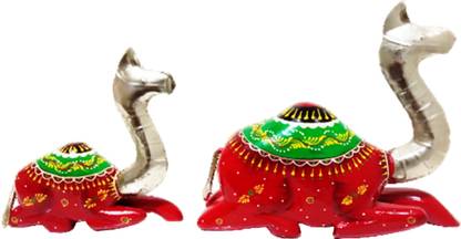 Vandana Collection Metal Meenakari Handcrafted Camel Decorative Showpiece for Art & Collectibles Decorative Showpiece  -  23.2 cm
