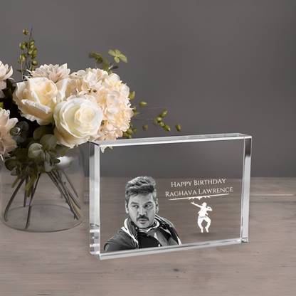 AravGifts RECTANGULAR PLAQUE SIZE(MM):160*120*30(L*H*W) 2D/3D LASER ENGRAVING Decorative Showpiece  -  12 cm