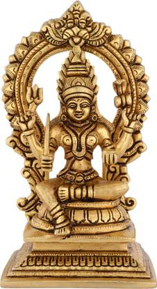 Shreeyash Brass Karmari Mata Karumari Amman Statue Home Office Temple Mandir Showpiece Decorative Showpiece - 17.7 cm