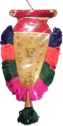 HOIVA Nettipattam Wall Decoration Hanging handmade 30 cm (Multicolor) Decorative Showpiece  -  30 cm