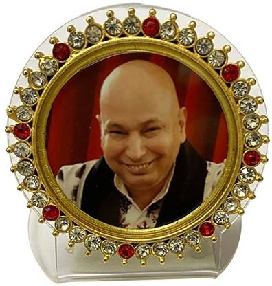 RK Basics Guru Ji CAR SWAROOP Ideal for CAR Dashboard Decorative Showpiece - 4 cm