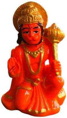 thriftkart Lord Hanuman Bajrang Bali Idol Murti Showpiece for Car Dashboard (Pack of 1) Decorative Showpiece  -  8 cm