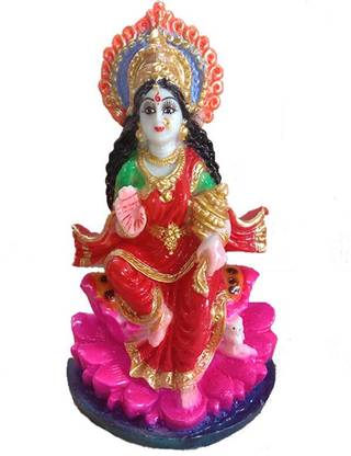 Deshkart LAKSHMI MATA Maa Laxmi Idol (Polyresin+Stonedust) Decorative Showpiece  -  18 cm
