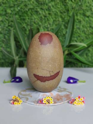 Shivam Vastu Kala Shivling Art 5 Inch Orignal Tilak Dhari Lingam For Home Puja Decorative Showpiece - 5 cm