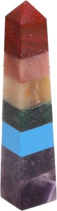 EXCEL 7 Chakra Obelisk 4 Sided Healing Stick Showpiece Decorative Showpiece  -  5 cm