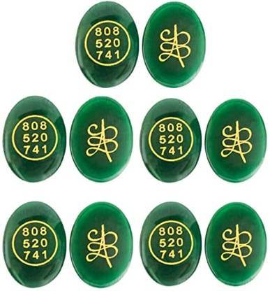 Aakanksha fashion Green Jade Zibu Symbols Coin to Attract Money Cash Flow and Wealth, Angle Number Decorative Showpiece  -  4 cm
