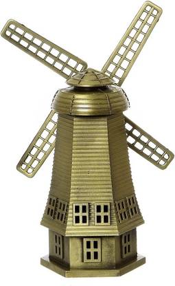 SPLICE Antique Windmill Ornaments, Mini Vintage European Style Holland Windmill Decorative Showpiece  -  18 cm