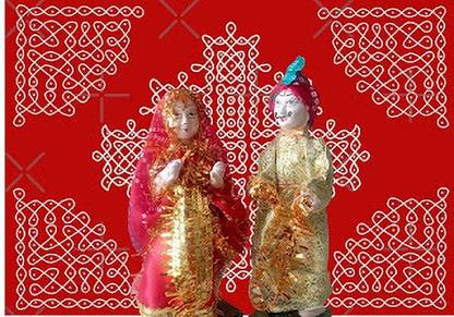QWGPT Isar Gangaur Idol set PACK OF 1JODI 20 CM Decorative Showpiece  -  20 cm