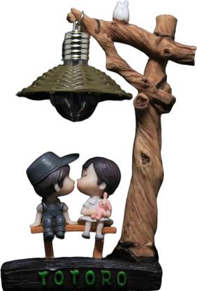 Wodec COUPLE SITTING UNDER TREE LIGHT-TOTORO SET Decorative Showpiece  -  16 cm