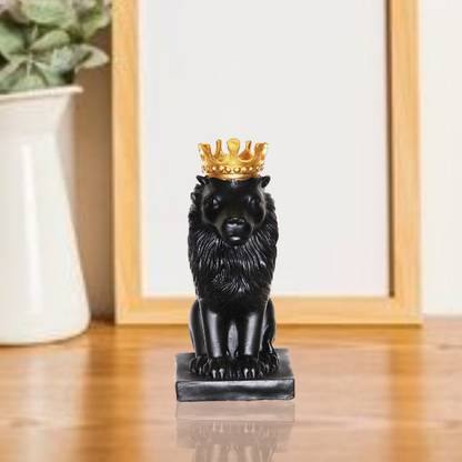 Miss Peach Handicrafted "Majestic Resin Lion Statue: Symbol of Strength and Grace" Decorative Showpiece  -  29.21 cm