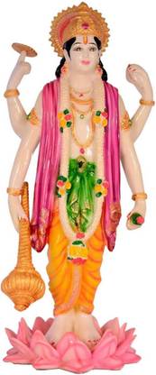 krishnagallery1 Standing Lord Vishnu Murti Marble Finish Vishnu ji Murti,Vishnu statue Decorative Showpiece  -  15 cm