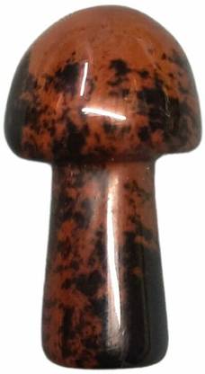 Maitri Export Mahogany Obsidian Mushrooms, Natural Crystal Mushroom Shape Figurine Healing Decorative Showpiece  -  3 cm