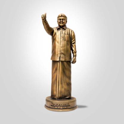 Rako Arts Captain Vijayakanth Standing Sculpture Decorative Showpiece  -  30.48 cm