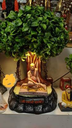 Shree Swami Samarth Gallery Vatvruksha tree With Swami samarth with Light 17 inch Tree and 5 inch murti. Decorative Showpiece  -  43 cm