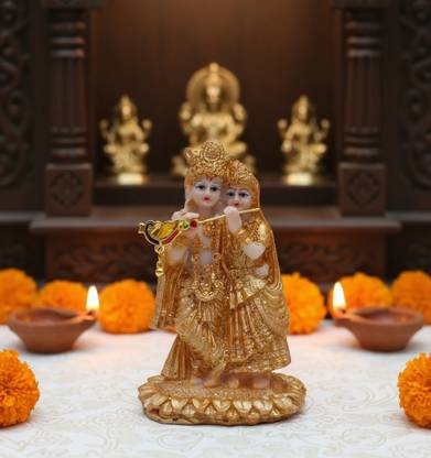 BHATIA Gifts Radha Krishna Showpiece Decorative Showpiece - 10 cm