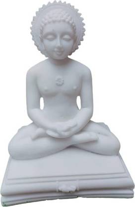 Kanak Mehra Mahavir Jain Ji Marble Statue Figurine/Idol 6 inch Decorative Showpiece  -  16 cm