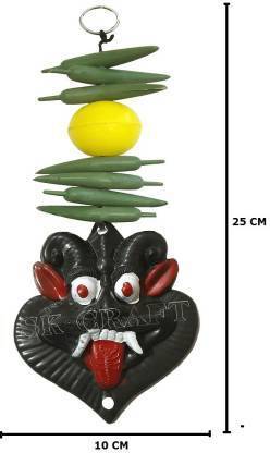 Astro Solution Hub Wall Hanging Nimbu Mrichi Nazar Suraksha Kawach for Home Decorative Showpiece  -  25 cm