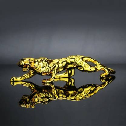 Elegant Lifestyle Creative Leopard Statue, Lucky Fengshui Jaguar/Cheetah Gift for Car Office Home Decorative Showpiece  -  6 cm