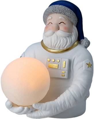 BNF Santa Claus LED Light Statue Table Lamp Lighting for Office Bedside Party Blue Decorative Showpiece  -  5 cm