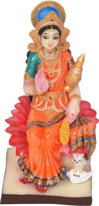 Gifts 'N' Greetings Home Décor Polyresin Elegant Lotus Laxmi Show Piece Decorative Showpiece  -  27 cm
