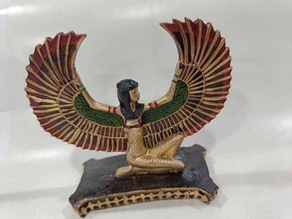 Natures Bounty Egyptian Goddess Isis Statue Collectible Ancient Egypt Figurine Decorative Showpiece  -  8 cm
