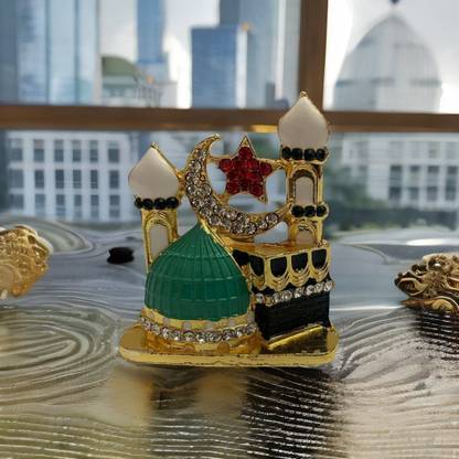 RUBY ART Premium Quality Makka Madina for Table and Car Dashboard for Home and Office Decorative Showpiece  -  6 cm