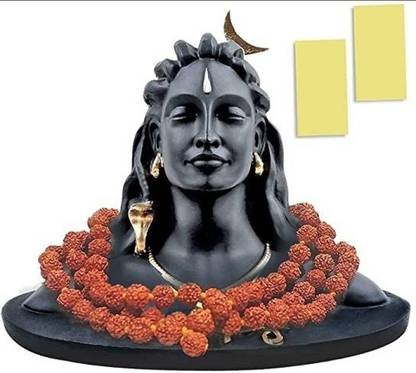 AADIYOGI Adiyogi Shiva Idols Made from Cowdung For Car Desk/table Decorative Showpiece  -  5 cm