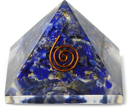 REIKI CRYSTAL PRODUCTS Lapis Lazuli Pyramid Orgone Pyramid Natural Crystal Pyramid 40-50 mm EMF Protection Orgonite Pyramid Reiki Healing Stone Pyramid For Vastu Correction And Increase Energy Decorative Showpiece  -  4 cm