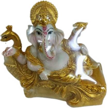 Ganpati Creations Lord Ganesha On A Peacock for Home Decor,Home Temple & Gifting Decorative Showpiece  -  15 cm