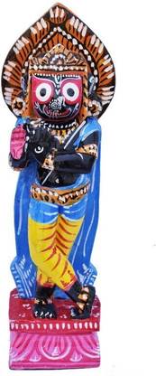 Real Craft Very beautiful Idol Of Lord Jagannath Bhagwan Nilamadhaba Shree Krishna Avatar kaliyuga Stone 12 x 3 x 3 inch Murti Your Home Tempel Office Puja Room Decorative Showpiece  -  30 cm
