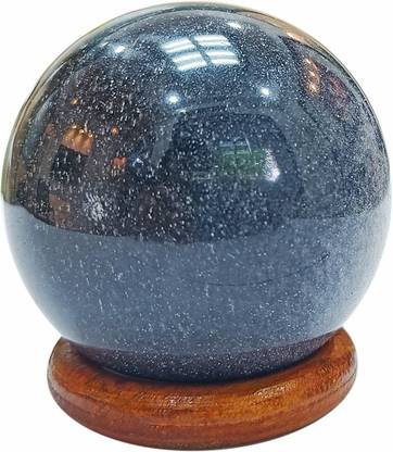 9dzine Lazulite Crystal Healing Sphere Ball (200-250 Gm) Decorative Showpiece  -  5 cm