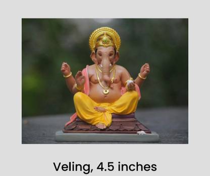 Easymart Veling Ganesh Idol Decorative Showpiece  -  4.5 cm