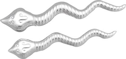 KMJ pure silver naag nagin joda snake pair for kaalsharp dosh Decorative Showpiece  -  4 cm