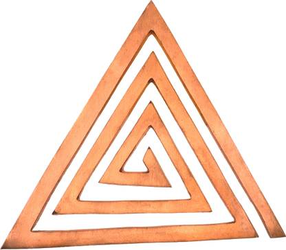 Rudra Centre Vastu Large Copper Helix Triangle - Decorative Showpiece  -  12.7 cm
