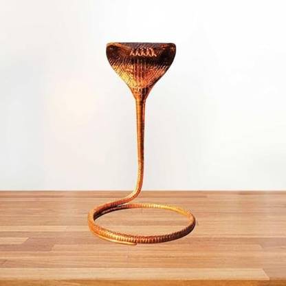 Benares Souvenirs Copper Panchmukhi Snake Idol, Naag Shivling, Kaal Sarp Poojan - (1.5 Kg Approx) Decorative Showpiece  -  48 cm