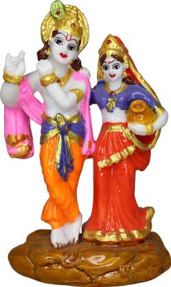 vinayakmoorti Radha Krishna Idol Radha Krishna Statue Radha Krishna Murti 6 Inch Multi Color Decorative Showpiece  -  15 cm