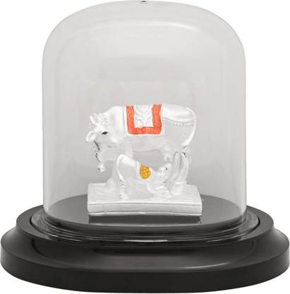 LeZilver Pure Silver kamadhenu Idols Decorative Showpiece  -  4 cm