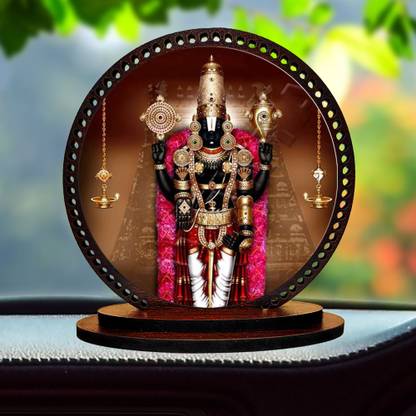 GiftzLane Lord Venkateswara Dashboard idol for Car and Home Decorative Showpiece  -  3 cm