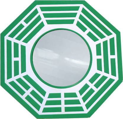 HAWAI Feng Shui Pakua Bagua Mirror For Vastu Decorative Showpiece (6x6 inch)for Home Decorative Showpiece  -  15 cm