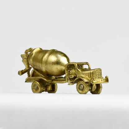 Atnu CEMENT MIXER LORRY | Brass Toy | Decorative Showpiece  -  1.5 cm