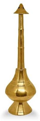 DOKCHAN 8 Inch Brass Gulab Pash Bottle for Gangajal, Gulab Dani Bottle for Pooja Decorative Showpiece  -  19.05 cm
