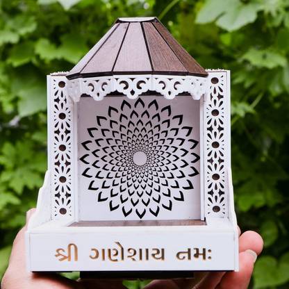 Rhydon Car Temple for Dashboard | Stylish Little Mandir | Decorative Showpiece  -  10 cm