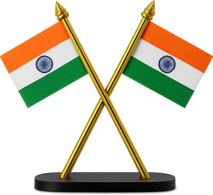 ARSH Indian Flag Rectangle Car Dashboard Flag