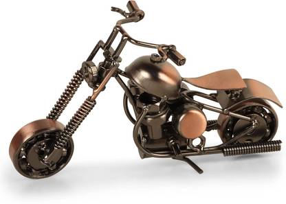 ravariya graphics Metal Motorcycle Decor Harley Davidson Figurine Motorcycle Decorative Showpiece  -  10 cm