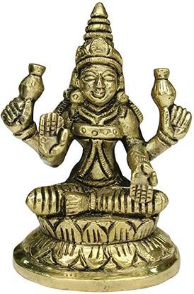 MAMTATELECOM Brass Maha Lakshmi Statue Laxmi Devi Idol/Murti for Home Temple Decorative Showpiece  -  40 cm