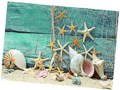 Lyla Aquarium Single sided Adhesive Poster Background Sticker Starfish 76x46cm Decorative Showpiece  -  5 cm