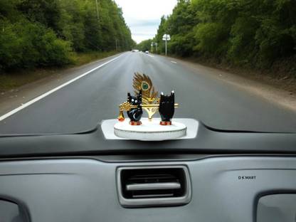 D K MART Small Krishna Hand Flute Idol For Car Dashboard and Office Table & Gift Purpose Decorative Showpiece  -  9.5 cm