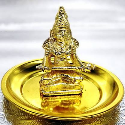 Religious Puja kit Annapurna MATA Goddess of Food Annapurna ji Idol Statue Gold Plated