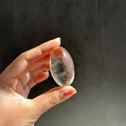 Devlink 225Ct Small Size Original Sphatik Shivling Pendant - Weight -65g, Height -4.9cm Decorative Showpiece  -  4.9 cm